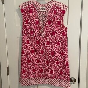 Vineyard Vines Tile Medallion Tassel tie Cotton Lined Dress - M Medium